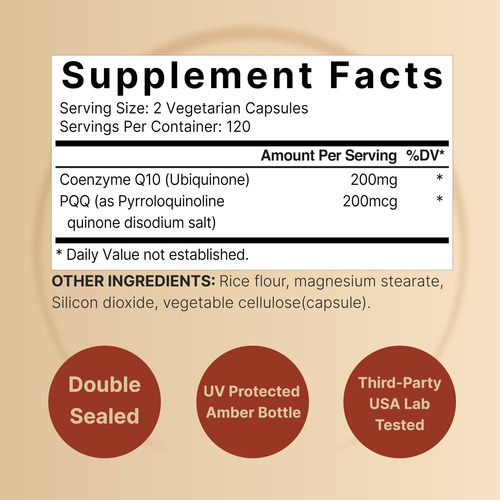 Suplemento Naturebell Coq10 (ubiquinona) 200 Mg Com Pqq 240 - Imagem 2