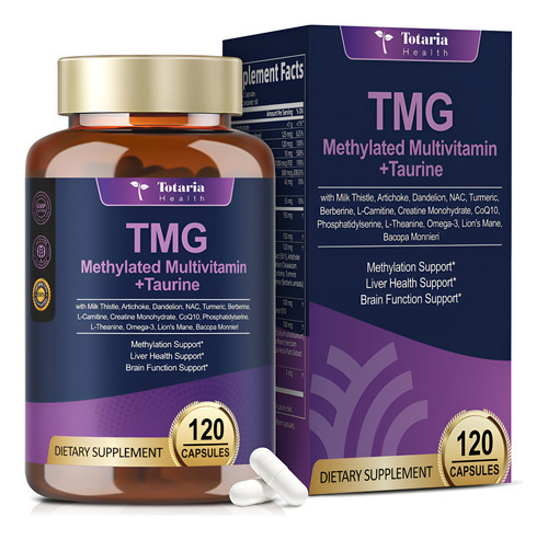 Suplemento Totaria Tmg Taurina 24 Em 1 Multivitamínico 120 C