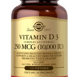 Suplemento Solgar Vitamina D3-colecalciferol 120 Cápsulas Ge
