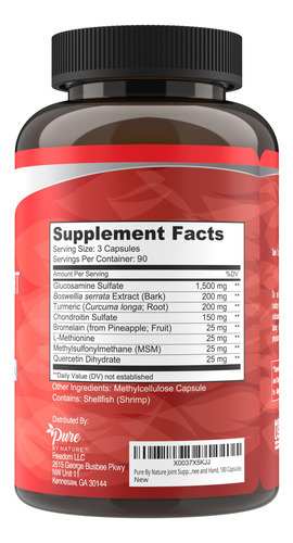 Suplemento De Glucosamina Pura Por Natureza Com Condroitina - Imagem 2