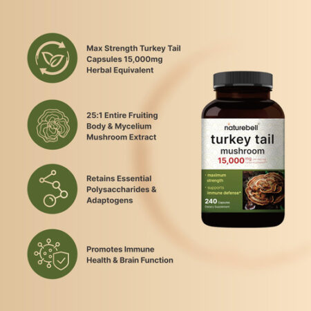 Suplementos Naturebell Advanced Turkey Tail Quercetina 1120m - Imagem 3