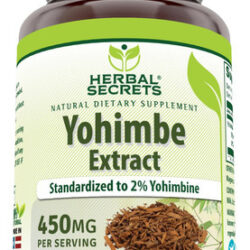 Suplemento Herbal Secrets: Extrato De Ioimba 450 Mg 120 Cáps