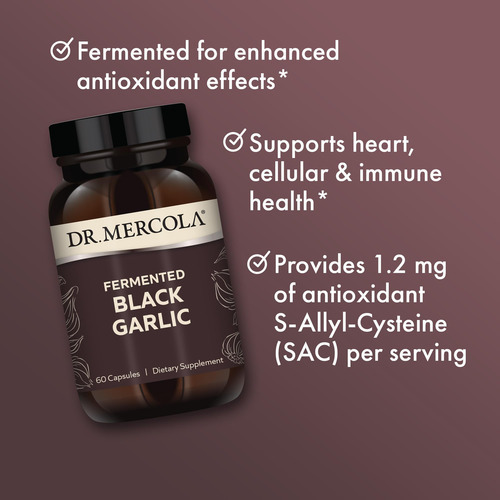 Suplemento De Alho Preto Fermentado Dr. Mercola 60 Cápsulas - Imagem 4
