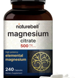 Suplemento Naturebell Citrato De Magnésio 500mg 240 Cápsulas