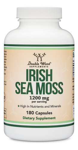 Suplemento Double Wood Irish Sea Moss Em Cápsulas 180x1200mg - Imagem 4