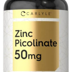 Suplemento Carlyle De Picolinato De Zinco 50 Mg 400 Cápsulas