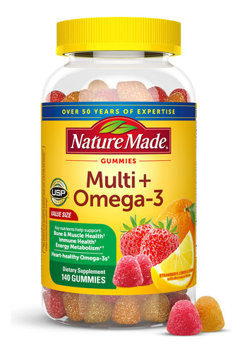 Suplemento Multivitamínico Nature Made + Omega-3 140 Gomas