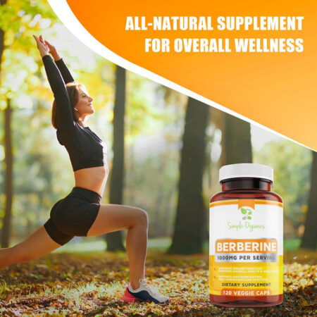 Suplemento Simple-organics Berberine 500 Mg (1000 Mg/porção) - Imagem 4