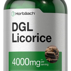 Comprimidos Mastigáveis De Alcaçuz Horbaach Dgl 4000 Mg 180