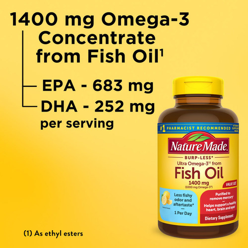 Suplemento Nature Made Burp-less Ultra Omega-3 1400mg 90 Sof - Imagem 3