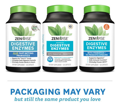 Suplemento Zenwise Digestive Enzymes Probiotics 60 Cápsulas - Imagem 7