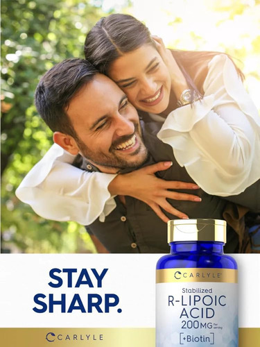 Suplemento De Ácido Carlyle R-lipóico 200mg | 60 Cápsulas Co - Imagem 6