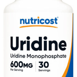 Suplemento Nutricost Uridina Monofosfato 600mg 60 Cápsulas