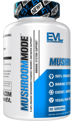 Suplemento Cápsulas Evolution Vegan Organic Mushroom 30 Serv - Imagem 4