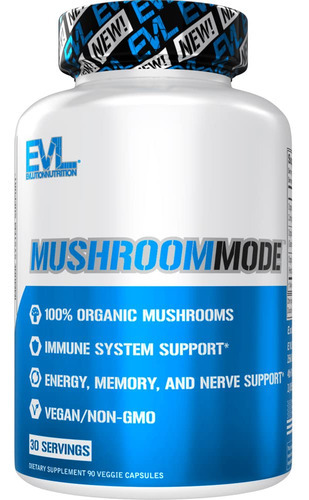 Suplemento Cápsulas Evolution Vegan Organic Mushroom 30 Serv