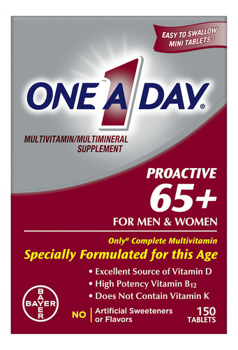 Multivitamínico One A Day Proactive 65+ Para Homens E Mulher