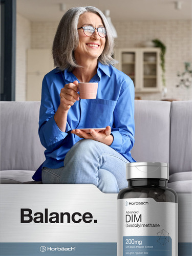 Suplemento Horbaach Dim 200 Mg Diindolilmetano 200 Cápsulas - Imagem 6