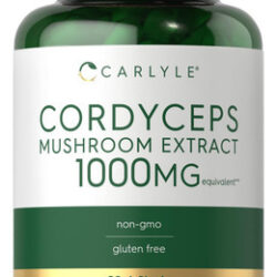 Suplemento De Extrato De Cogumelo Carlyle Cordyceps 1000 Mg