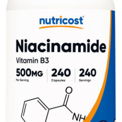 Suplemento Nutricost Niacinamida (vitamina B3) 500 Mg 240 Cá