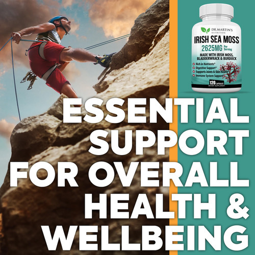 Suplemento Dr. Martin"s Nutrition Irish Sea Moss 2625 Mg 120 - Imagem 5