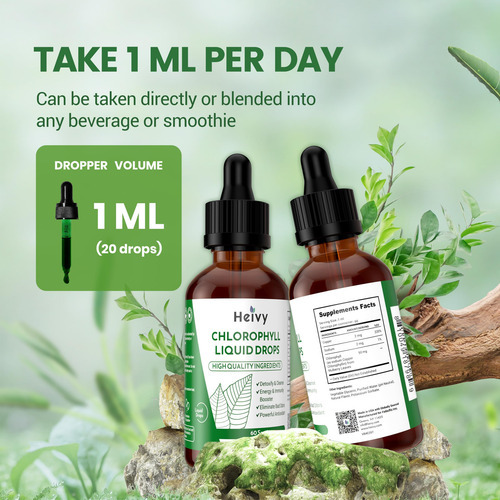 Suplemento Líquido De Clorofila Heivy Chlorophyll Drops - Imagem 4