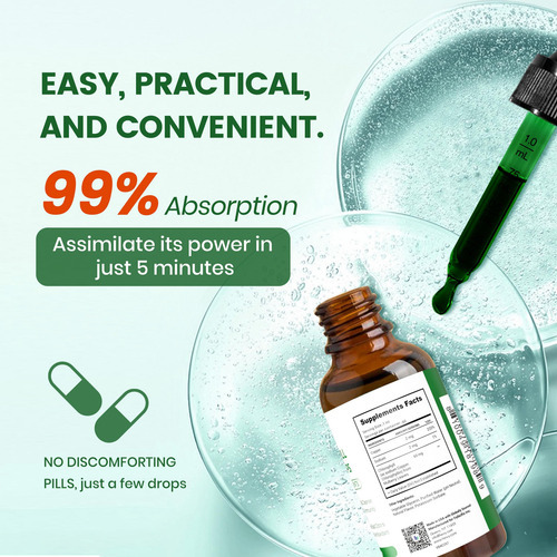 Suplemento Líquido De Clorofila Heivy Chlorophyll Drops - Imagem 5