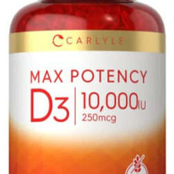 Suplemento Carlyle Vitamin D3 10000 Ui 400 Cápsulas Gelatino