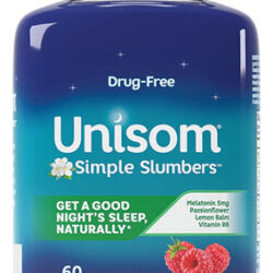Sleep Aid Gummies Unisom Simple Slumbers Melatonina 5 Mg 60