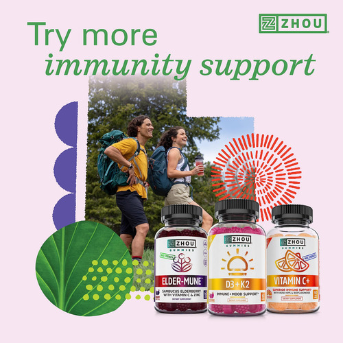 Suplemento Zhou Nutrition Vitamina D3 K2 5000iu/125mcg 60c - Imagem 5