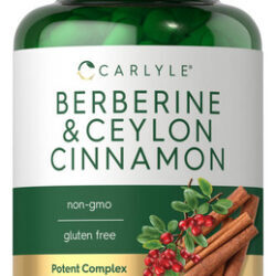 Suplemento Carlyle Berberine Ceylon Canela 2000 Mg 60 Cápsul