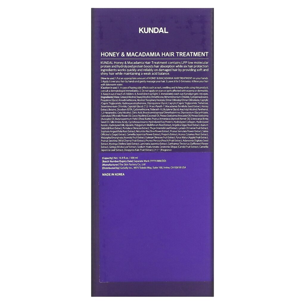 Kundal Mel e Macadâmia Tratamento Almíscar Branco 500 ml (169 fl oz) - Imagem 3