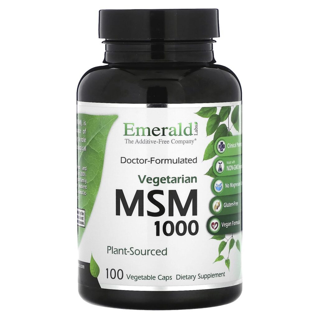 Emerald Laboratories MSM 1000 100 Cápsulas Vegetais (1.000 mg por Cápsula)
