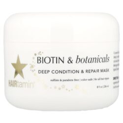 HAIRtamin Biotina e Plantas Máscara de Reparação e Condicionamento Profundo 236 ml (8 fl oz)