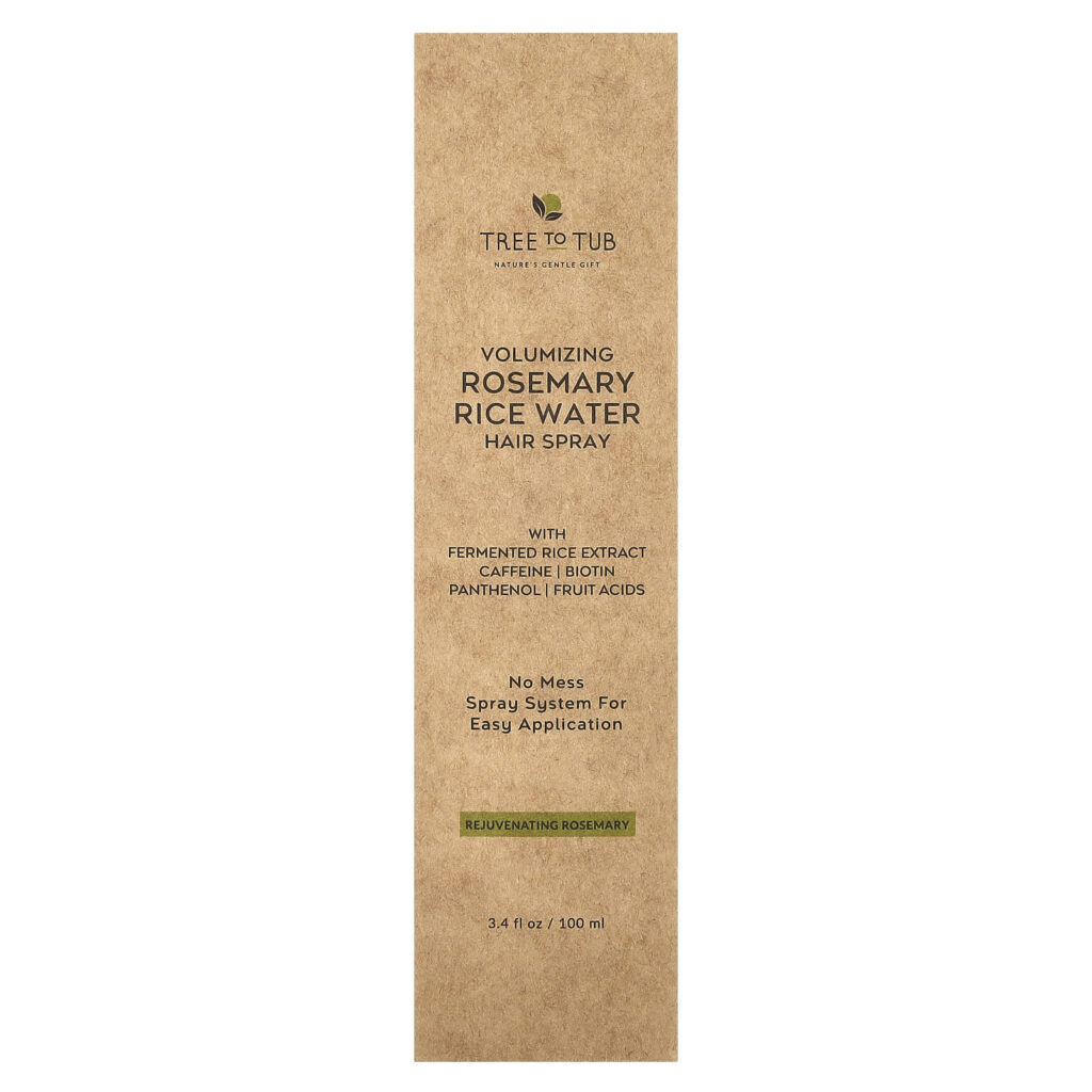 Tree To Tub Spray Volumizador de Água de Arroz e Alecrim para Cabelo 100 ml (34 fl oz) - Imagem 2