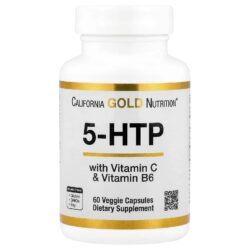 California Gold Nutrition 5-HTP com Vitamina B6 e Vitamina C 60 Cápsulas Vegetais
