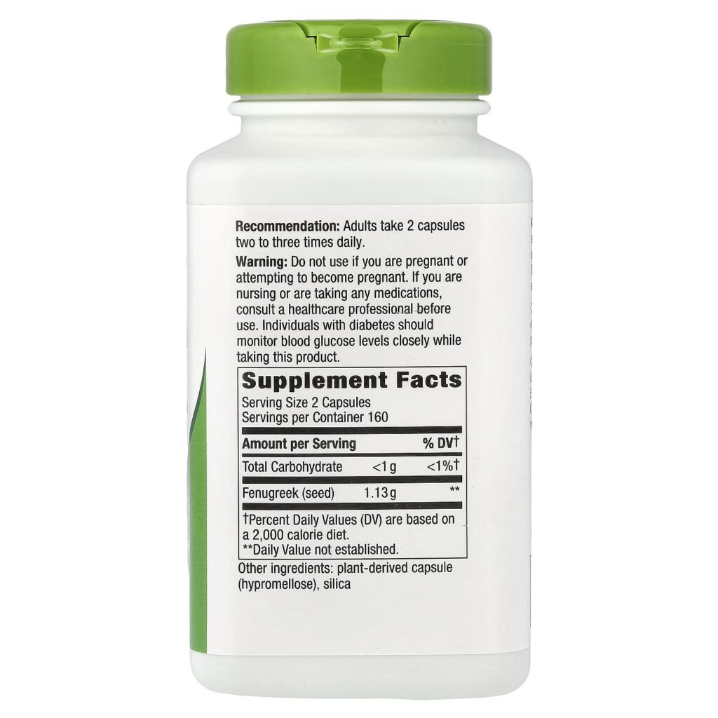 Natures Way Semente de Fenacho 320 Cápsulas Veganas (565 mg por Cápsula) - Imagem 2