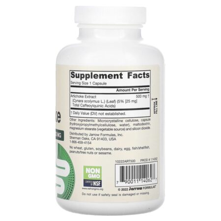 Jarrow Formulas Alcachofra 500 mg 180 Cápsulas Vegetais - Imagem 2