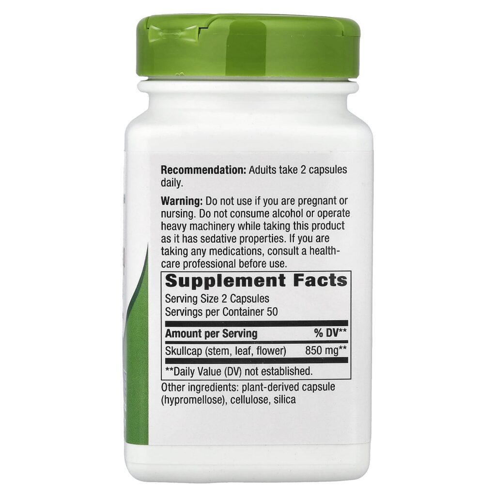 Natures Way Erva de Escutelária 100 Cápsulas Veganas (425 mg por Cápsula) - Imagem 2