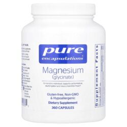 Pure Encapsulations Magnésio (Glicinato) 360 Cápsulas (120 mg por Cápsula)