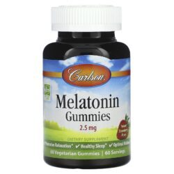Carlson Gomas de Melatonina Morango Natural 25 mg 60 Gomas Vegetarianas