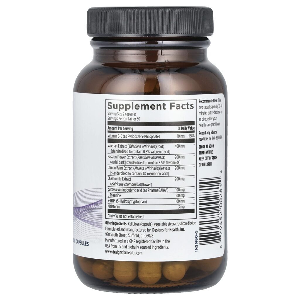 Designs For Health Insomnitol™ 60 Vegetarian Capsules - Imagem 2