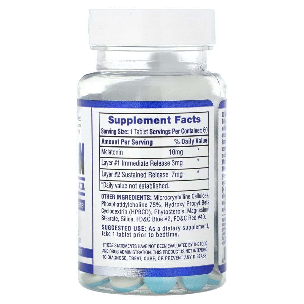 Hi Tech Pharmaceuticals Melatonina 10 mg 60 comprimidos - Imagem 2