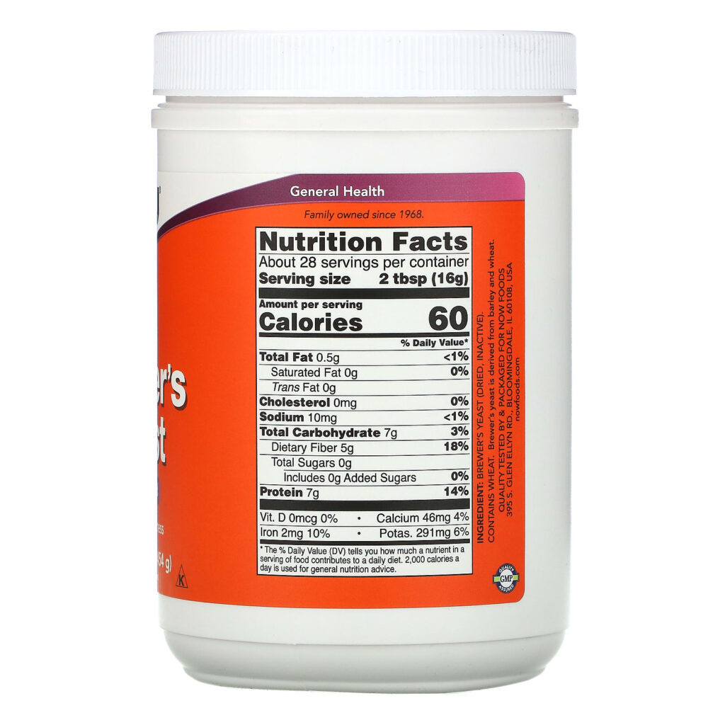 NOW Foods Levedura de Cerveja Super Alimento 454 g (1 lb) - Imagem 2