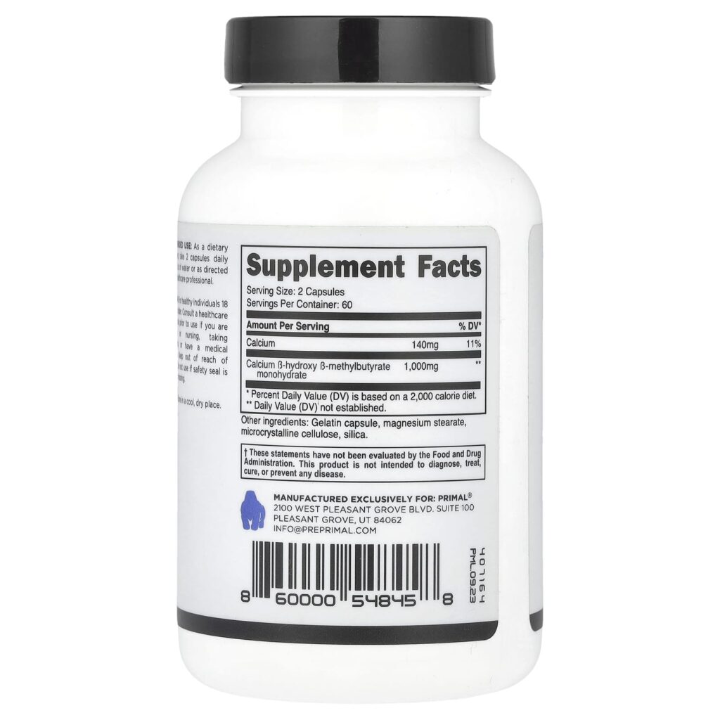 PrePrimal HMB 120 Cápsulas (500 mg por Cápsula) - Imagem 2