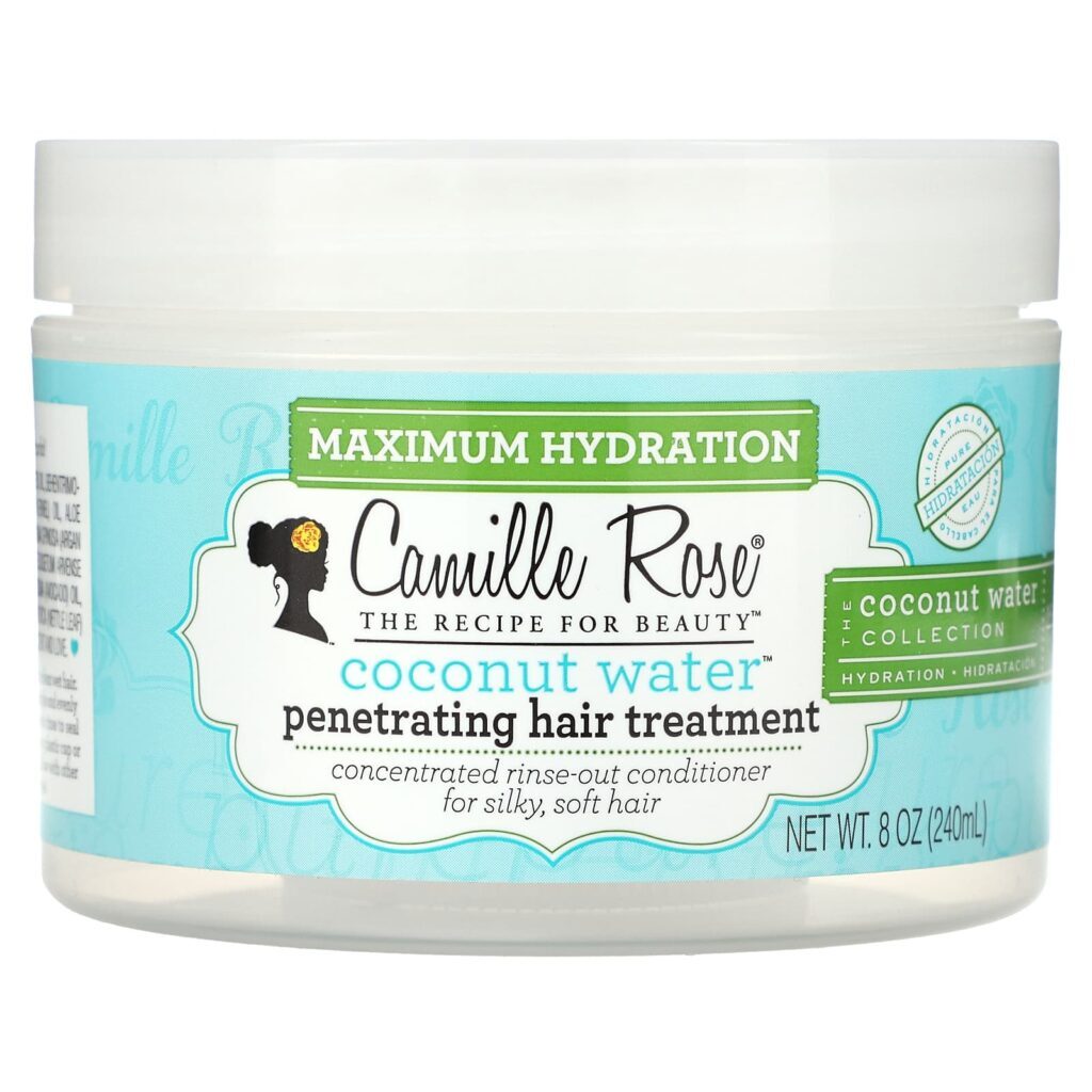 Camille Rose Água de Coco Tratamento de Penetração nos Cabelos Máxima Hidratação 240 ml (8 oz)