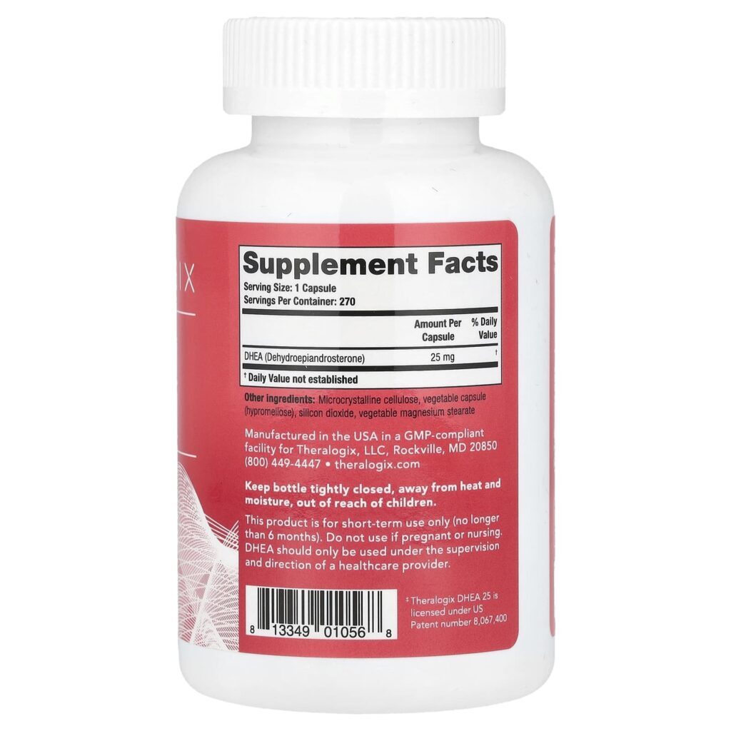 Theralogix DHEA 25 270 Cápsulas (25 mg por Cápsula) - Imagem 2