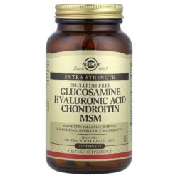 Solgar Glicosamina Ácido Hialurônico Condroitina e MSM 120 Comprimidos