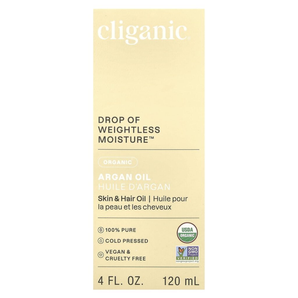 Cliganic Drop of Weightless Moisture™ Óleo de Argão Orgânico 120 ml (4 fl oz) - Imagem 2
