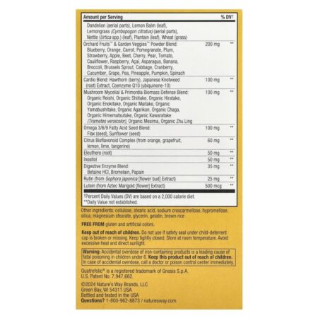 Natures Way Alive!® Max3 Potency Multivitamínico Completo para Adultos Com Ferro 90 Comprimidos - Imagem 3