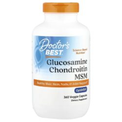 Doctors Best Glicosamina Condroitina e MSM 360 Cápsulas Vegetais